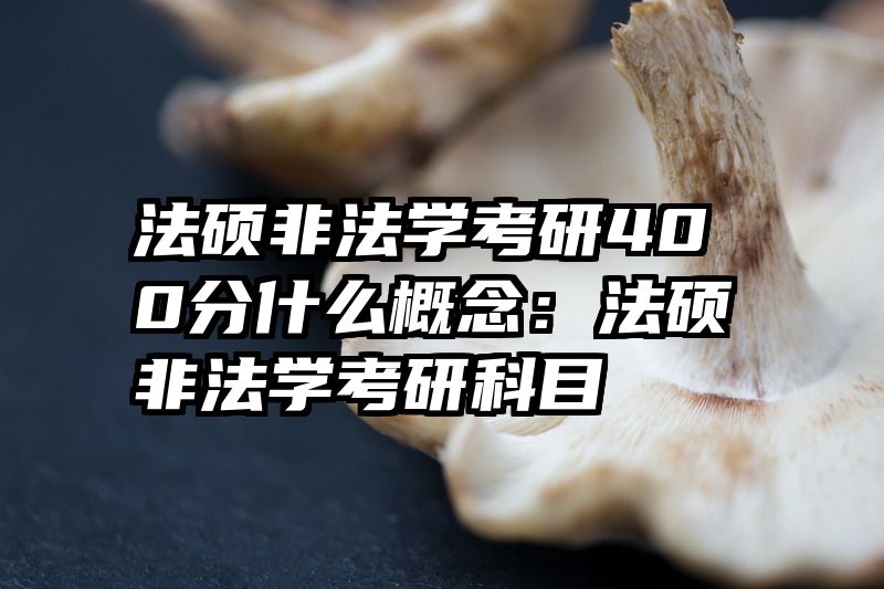 法硕非法学考研400分什么概念：法硕非法学考研科目