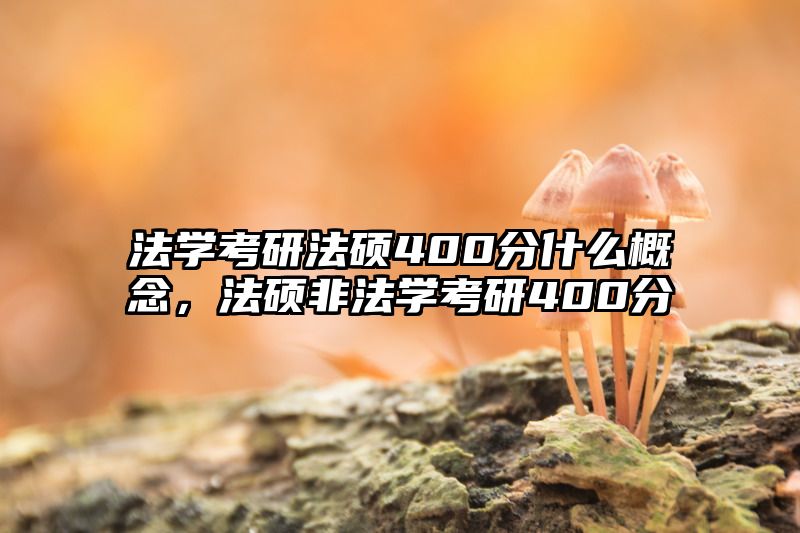 法学考研法硕400分什么概念，法硕非法学考研400分