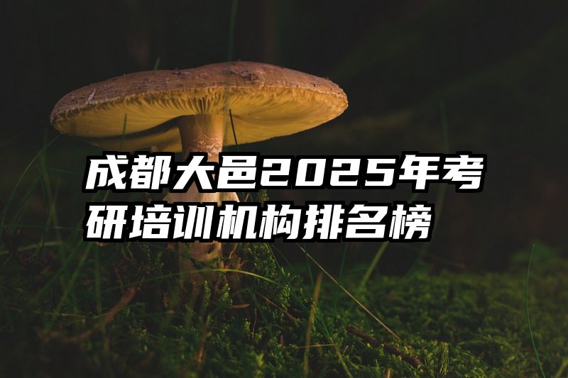 成都大邑2025年考研培训机构排名榜